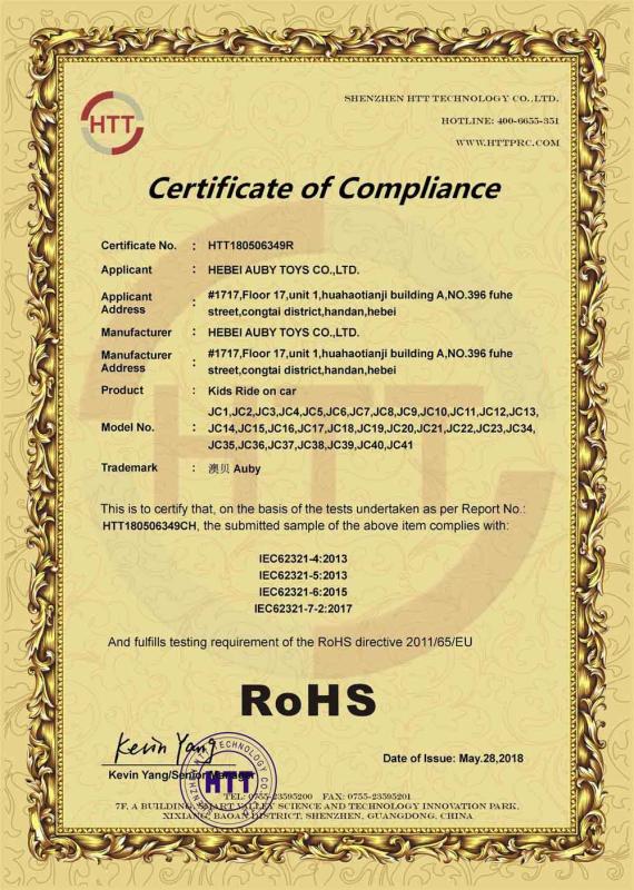 RoHS - Hebei Xianna Trading Co., Ltd.