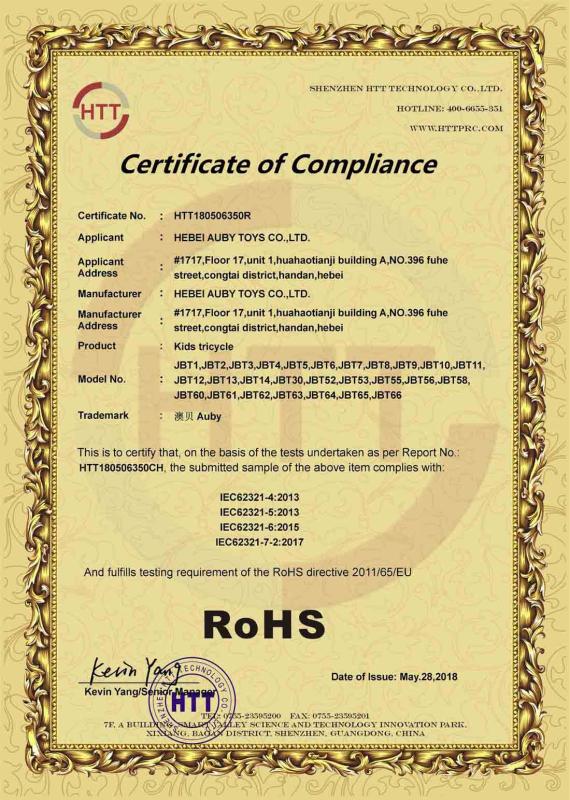 RoHS - Hebei Xianna Trading Co., Ltd.