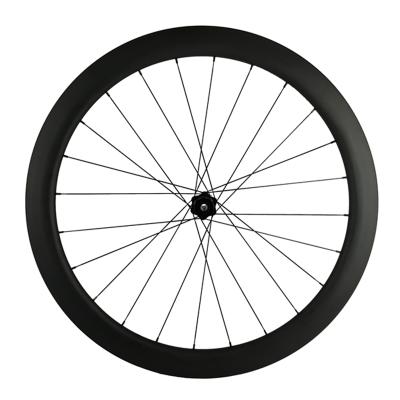 China Durable 700c 38/50mm Tubular/Clinch Road Bike Bicycle Carbon Wheel With Straight Carbon Pull Hub for sale