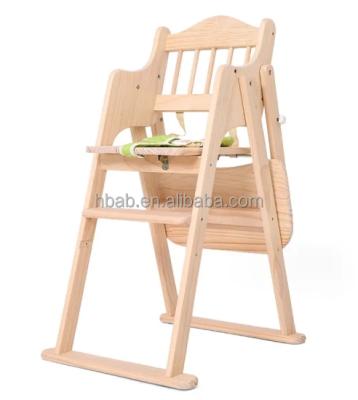 China Safety Comfortable Baby Dining Chair High End Wooden Baby Dining Chair With Safe Belt For Sale for sale