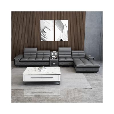 China (Other) Hot Sale Fashionable High Quality Minimalist Adjustable Sofa Set Leather Power Reclining Modern Living Room Wholesale Price for sale