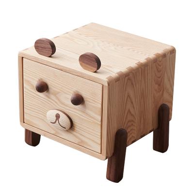 China Modern Nordic luxury modern minimalist light wood grain durable ash wood home chic children's wardrobe for sale