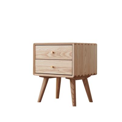 China Other Popular Modern Light Luxury Nordic Solid Wood Ash Nightstand Bedside Table Bedroom Furniture Customizable Wholesaler for sale