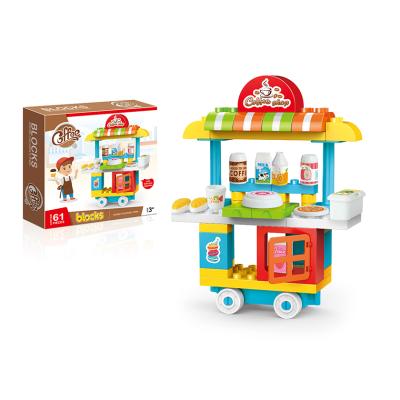 China Mini Building Toy DIY Amusement Block Toys Building Block Table Set Toy For Kids Education Shop Toy for sale