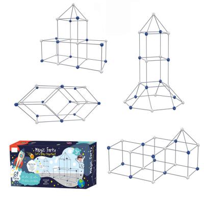 China Construction Toy Kids Fort Buildings Fort Building Set Tower Castle Rocker Toys DIY Play Toys for sale