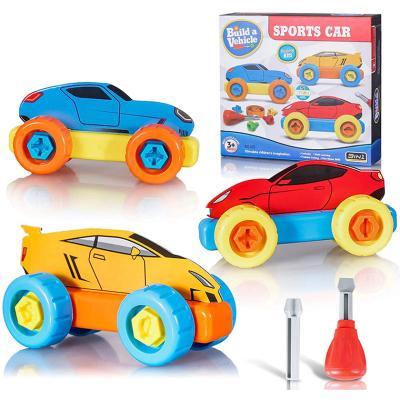 China Toy Diy die-cast plug plays apart sports construction truck toy diy educational kids building toys for sale