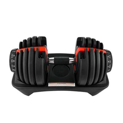 China Amazon Universal Hot Selling 24KG Adjustable Dumbbell Set Gym Dumbbell Set for sale