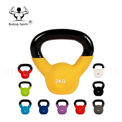 China Surface Anti-Slip PVC Coated Colorful Neoprene Kettlebell for sale