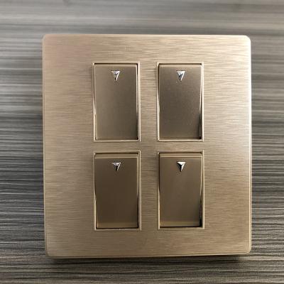 China 2018 New Design Wall Switch Socket Four Gang 86*86 for sale