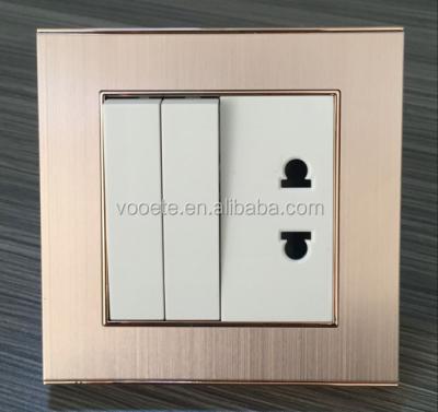 China Brushed Stainless Steel Wall Switch And Socket VOT-D-27 for sale