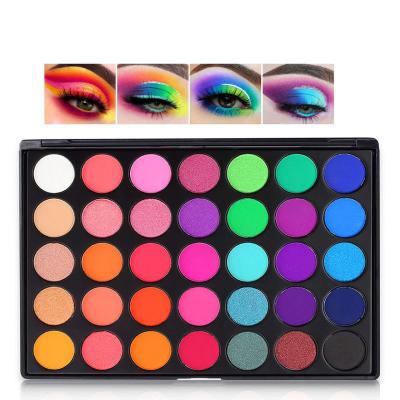 China 35 Colors Waterproof Glitter Beauty Makeup Eyeshadow Palette High Makeup Eyeshadow Palette Private Label for sale