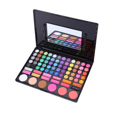 China New 78 Color Mutli Function Waterproof Eyeshadow Palette With Mirror Matte Eyeshadow Palette Private Label for sale