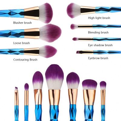 China Angular Blush Logo Makeup Brushes Custom 12pcs Soft & Smooth Mermaid Makeup Brush Personalized Cosmetics Make Up Brush for sale