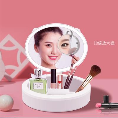 China Makeup Organizer and Tools USB Makeup Organizer For Led Lamp Cosmetic Mirror Nail Polish Container Lipstick Brush Refill Desktop Storage for sale