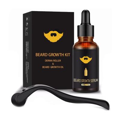 China Beard Growth Kit Best 100% Best Selling 2021 Amazon Organic Moisturize Beard Mustache Growth Beard Grooming Renewal Kit for sale