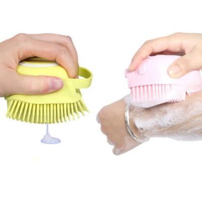 China EXFOLIATE Silicone Massage Brush Body Shampoo Scalp Comb Hair Wash Comb Shower Foot Scrubber Brush for sale