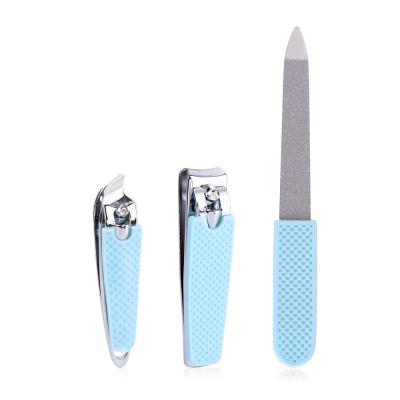 China Finger Nail+Foot Nail 3 Pcs Toenail Clippers Set Matte Stainless Steel Fingernail Thick Black Ingrown Toenail Clippers for sale