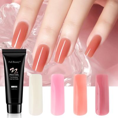 China Nail Art Beauty Nude Colors DIY Gel Nail Polish Home Gel Manicure Set Nail Extension Gel Kit Popular Nail Art Design for sale