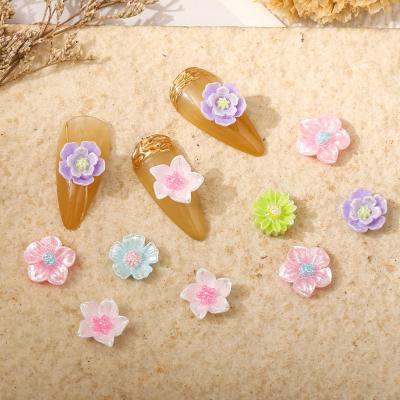 China 5D Sticker Nails Nail Art Lotus Flower 5D Manicure Sticker Valentine Nail Floral Sticker Nail Art Decoration DIY for sale