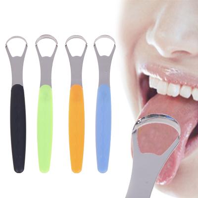 China Clean Tongue Oral Hygiene Scraping Effectively Scold Cleaning Brush Plastic Tongue Scraper for sale