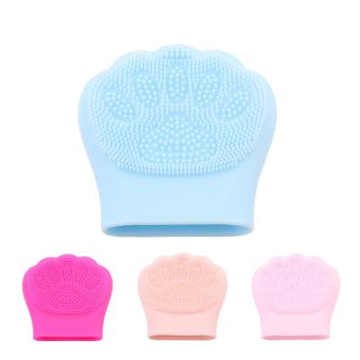 China Other Cat Shape Silicone Cleansing Brush Massager Wash Face Pad-Protection Exfoliating Brushes Cat Claw for sale