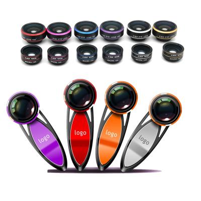 China Selfie Cam Lens 3 In 1 Fisheye Macro Photo Camera Lens Cell Phone Kit Wide Angle Lenses For Mobile Phone Smartphone Lens for sale