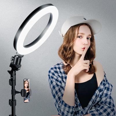 China High Quality Aluminum Alloy+ABS+Iron Blogger Light 10inch Led Ring Light Makeup Beauty Light With 155cm Floor Stand Tripod for sale