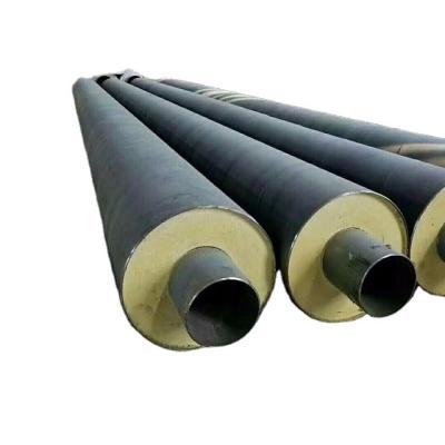 China Polyurethane thermal pipe thermal anti-corrosion layer insulation coated pipeline project steel pipe for sale