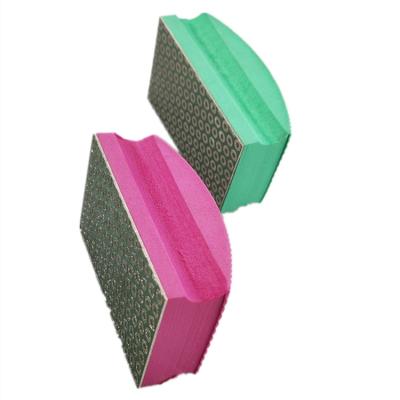 China JL Bodywork Diamond Hand Sanding Pads Foam Backed Polish Pad Stone Ceramic Tile Glass Grinding for sale