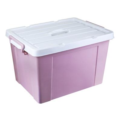 China Pretty Color Viable Large Stackable Containers Plastic Storage Boxes With Lids for sale