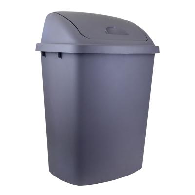 China Sustainable 50L Small Plastic Trash Can Bin With Swing Lid Plastic Waste Bin for sale