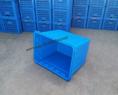 China Solid Plastic Mobile Plastic Stack Boxes Packaging Turnover Box Logistic Container for sale