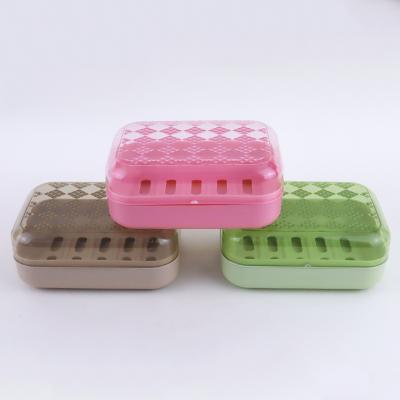 China Good Quality Asian Material Plastic Soap Box With Lid Wholesale Travel Soap Case for sale