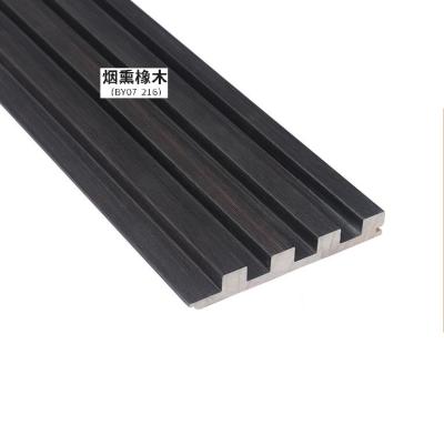 China Modern Solid Wood Panel Decoration Black Color Luxury Wood Paneling for sale