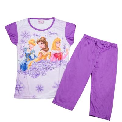 China Wholesale 2019 QUICK DRY Cartoon Girls Short Sleeve Sleepwear Children Cartoon Pajamas Sets for sale