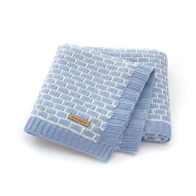 China PORTABLE Knit Baby Blanket Super Soft Knitted Baby Blankets Newborn Infant Wrap Wrap Stroller Blanket for sale