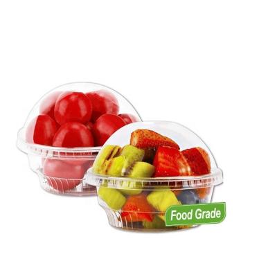 China Single Wall Disposable Snack Bowls Plastic Ice Cream Cup With Dome Lids No Hole For Ice Cream Cake Banana Pudding For Party for sale