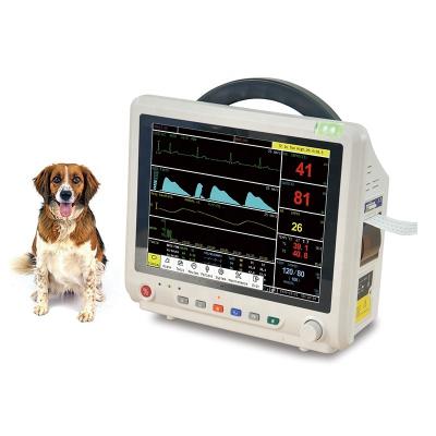 China Portable Veterinarian Animal Vital Signs Veterinary Medical Multi Parameter 12.1 Inch Etco2 Portable Veterinary Monitor for sale