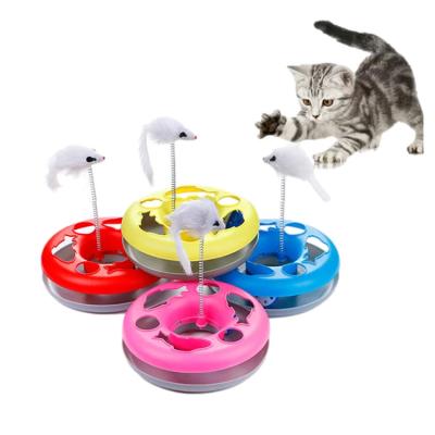 China Viable Low Price Cat Tower Plastic Cat Tracks Toys Interactive Cat Ball Toy For Cat Game Fun for sale