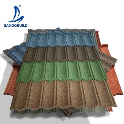 China Popular High Wind Supplier Stone Coated Roofing Sheet High Quality Color Stone Coated Metal Roof Tiles for sale