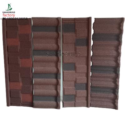 China High Wind China Factory Color Stone Coated Metal Roof Tiles No Fading Color Stone Coated Roofing Tile for sale