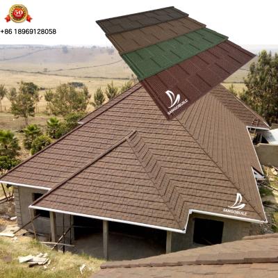 China Wholesale High Wind Sheet Roof Tiles Metal Long Life Stone Coated Coated Roof Tile Zambia For Roofing Tile for sale