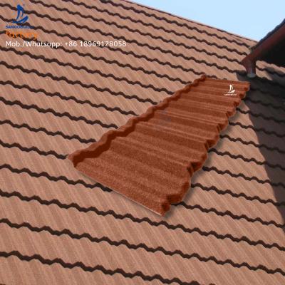 China High Wind Palau Roofing Tiles Maker Stone Coated Metal No Sand Falling Coated Roof Tile for sale