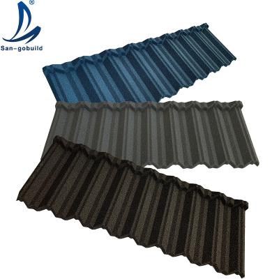 China Strong Wind Factory Direct Sale China Roofing Tiles Manufacturer Classic Stone Coated Metal Roofing Tile for sale