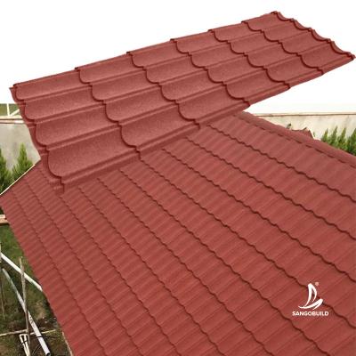 China High Wind Chinese Sangobuild Long Size Color Metal Roofing Sheets Easy Install Stone Coated Roofing Tile for sale