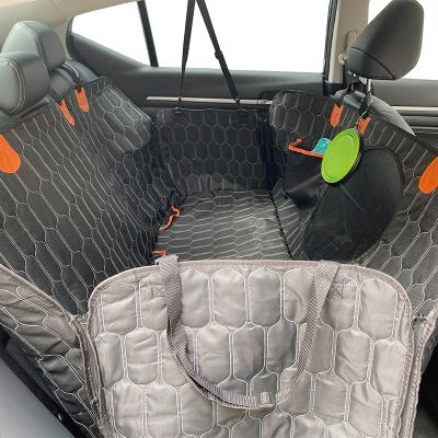 China Dog Car Back Seat Cover Protector Zipper Durable Waterproof Dog Back Seat Cover for sale