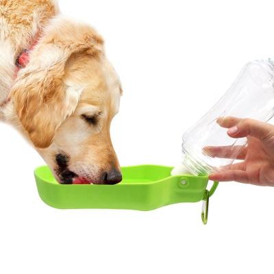 China 250ml 500ml non-automatic eco-friendly dog ​​pet travel water bottle outdoor portable beverage feeder for sale