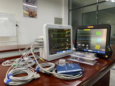 China Modulärer Herzmonitor der Intensivstation Mehrsprachig mit EKG NIBP SPO2-Standard zu verkaufen