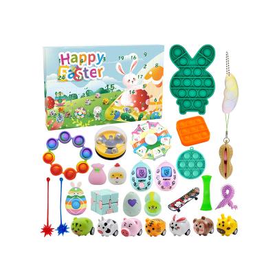 China Amazon Hot Sale 2022 Widely Used Easter Day Stir Toys Advent Calendar Stress Relief Autism Toys for sale