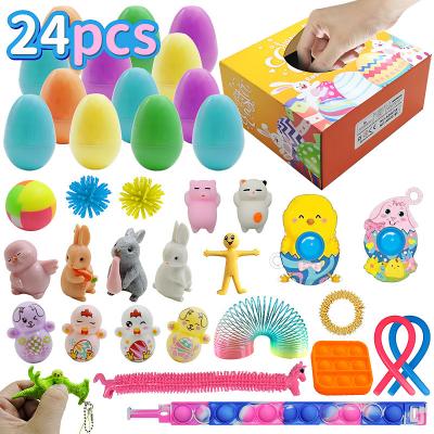 China Hot Selling Advent Calendar Stress Reliever Bubble Egg Easter Egg Sensory Toys Funny Educational Toy 2022 for sale